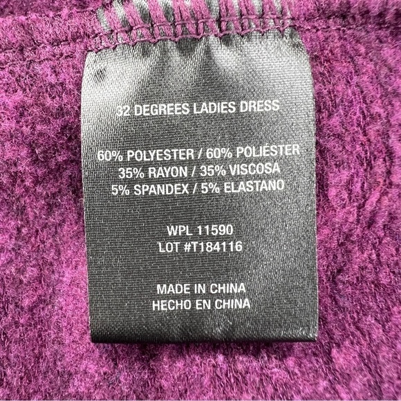 Small 32 Degrees Purple Sleeveless Dress Athletic Activewear Stretch Pullover - Picture 10 of 12